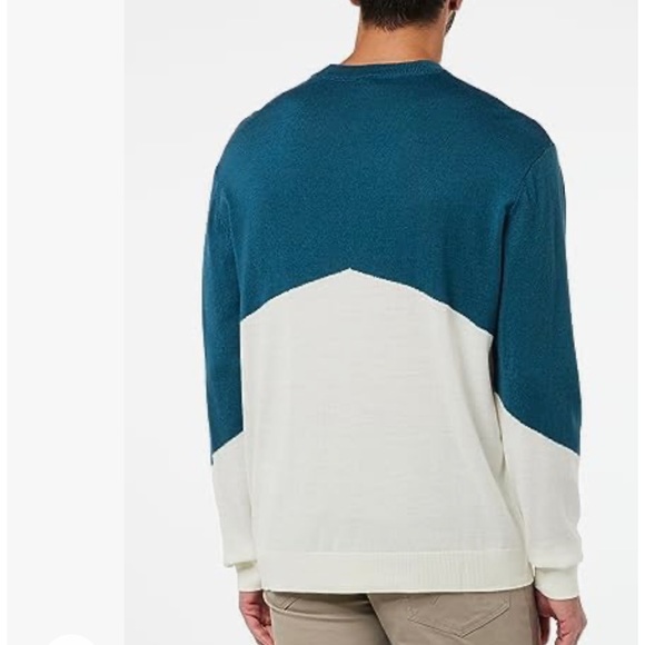 NWT Armani Exchange Wool Blend Pullover Sweater Men’s Size M Blue/White $110 - Picture 2 of 15